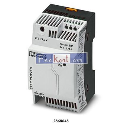 Picture of STEP-PS/ 1AC/24DC/1.75  2868648 Phoenix Contact  Switch Mode DIN Rail Power Supply
