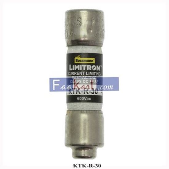 Picture of KTK-R-30  EATON Fuse, Industrial / Power, LIMITRON KTK-R, 30 A, 600 VAC, 10.3mm x 38.1mm, 0.41" x 1.5"