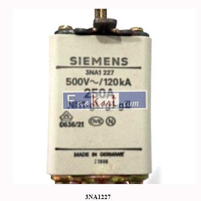 Picture of 3NA1227  SIEMENS  LV HRC FUSE LINK, SIZE 1 250A, 500V, 50HZ