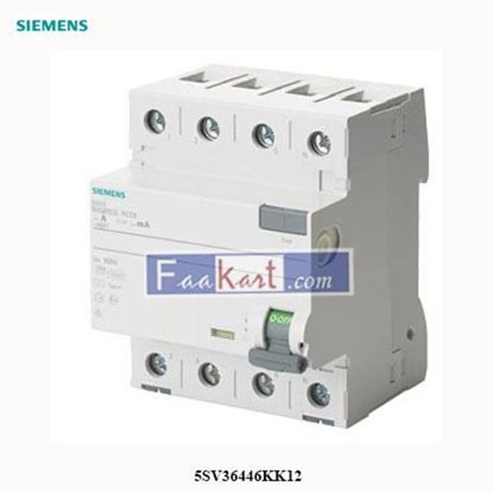 Picture of 5SV3644-6KK12  SIEMENS  Residual current operated circuit breaker   5SV36446KK12