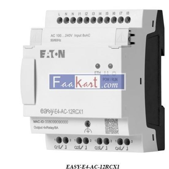 Picture of EASY-E4-AC-12RCX1  EATON  CONTROL RELAY W/LED, 8 I/P, 4 O/P