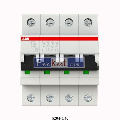 Picture of 2CDS254001R0404  ABB  | S204-C40 | Miniature Circuit Breaker