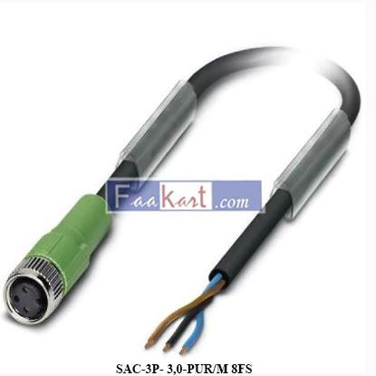 Picture of SAC-3P- 3,0-PUR/M 8FS  PHOENIX CONTACT  1669725  Sensor/actuator cable