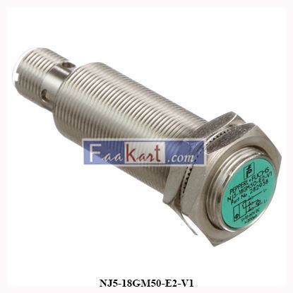 Picture of NJ5-18GM50-E2-V1 Pepperl+Fuchs  Inductive Proximity Sensor, Cylindrical, Flush, NJ5 Series