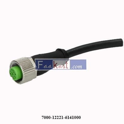 Picture of 7000-12221-6141000 Murrelektronik Circular DIN Connectors M12 female 0 with cable, PVC 4x0.34 bk UL/CSA 10m