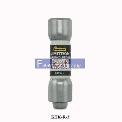 Picture of KTK-R-3 Eaton Industrial & Electrical Fuses 600VAC 3A Fast Acting Limitron
