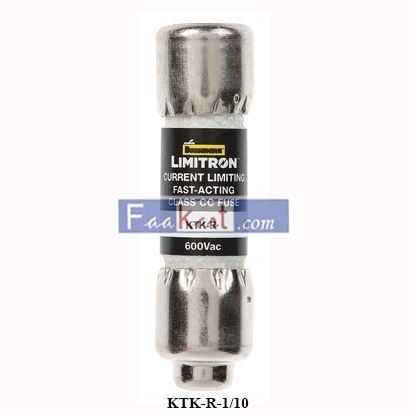 Picture of KTK-R-1/10 Eaton Industrial & Electrical Fuses 600VAC .1A Fast Acting Limitron