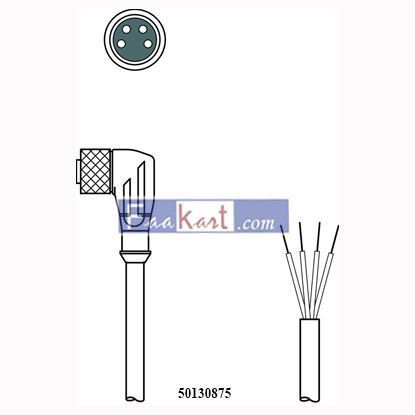 Picture of 50130875 LEUZE KD U-M8-4W-P1-050 - Connection cable
