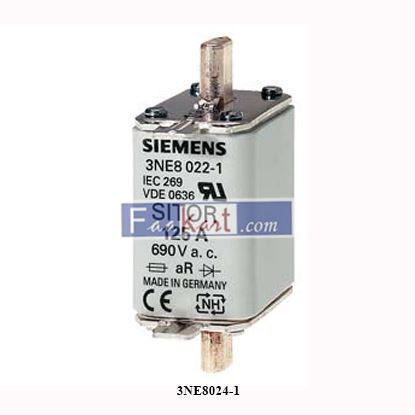 Picture of 3NE8024-1 SIEMENS SITOR fuse link, with blade contacts - 3NE80241
