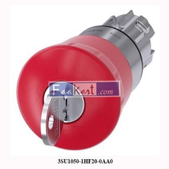 Picture of 3SU1050-1HF20-0AA0 SIEMENS EMERGENCY STOP mushroom pushbutton