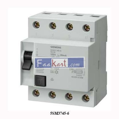 Picture of 5SM3745-6 SIEMENS Residual current operated circuit breaker