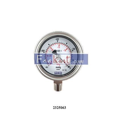 Picture of PRESSURE GUAGE SS 1/4" NPT 0-10 BAR/PSI 63MM DIA BOTTEM CONNECTION BRAND WIKA