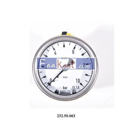 Picture of 232.50.063   WIKA    FULLY STAINLESS STEEL PRESSURE GAUGES