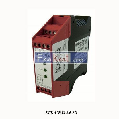 Picture of SCR 4-W22-3.5-SD  safety relay; SCR ON; 24VAC; 24VDC; for DIN rail mounting