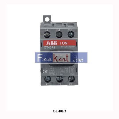 Picture of OT40F3   ABB   SWITCH-DISCONNECTOR  1SCA104902R1001