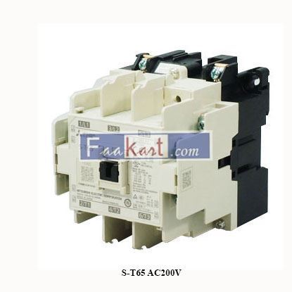 Picture of S-T65 AC200V Mitsubishi Electric Magnetic contactor. 30kW; 2NO + 2NC; Us = AC 200V, 50Hz
