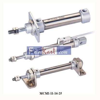 Picture of MCMI-11-16-25 - 16mm Bore, 25mm Stroke, Double Acting Male Thread, M5x0.8, Series MCMI ISO 6432 Miniature Cylinder