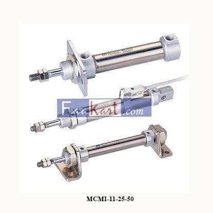 Picture of MCMI-11-25-50 - 25mm Bore, 50mm Stroke, Double Acting Male Thread, G1/8, Series MCMI ISO 6432 Miniature Cylinder