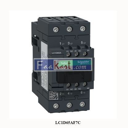 Picture of LC1D65AF7  SCHNEIDER   TeSys D contactor - 3P(3 NO) - AC-3 - <= 440 V 65 A - 110 V AC 50/60 Hz coil