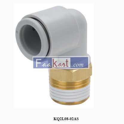 Picture of KQ2L08-02AS  SMC  Male Elbow Push to Connect Fittings with Sealant