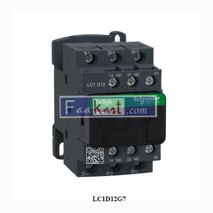 Picture of LC1D12G7  SCHNEIDER   TeSys D contactor - 3P(3 NO) - AC-3 - <= 440 V 12 A - 120 V AC coil