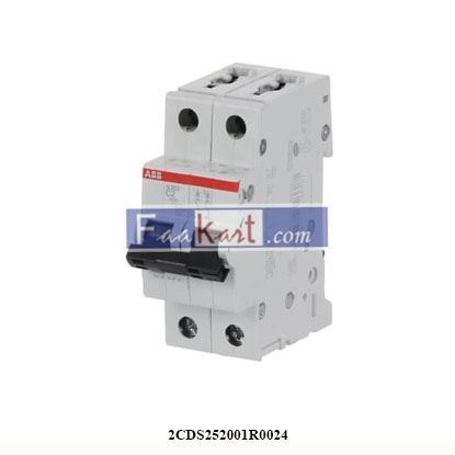 Picture of 2CDS252001R0024 ABB S202-C2 Miniature Circuit Breaker - 2P - C - 2 A