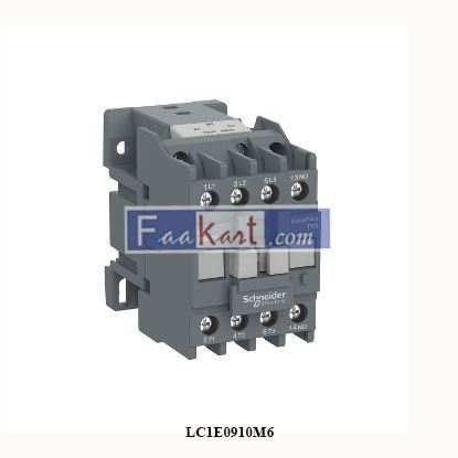 Picture of LC1E0910M6  SCHNEIDER  EasyPact TVS Contactor 3P(3 NO) AC3 -9A - 220 VAC