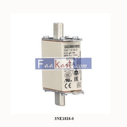 Picture of 3NE1818-0  SIEMENS  SITOR fuse link, with blade contacts