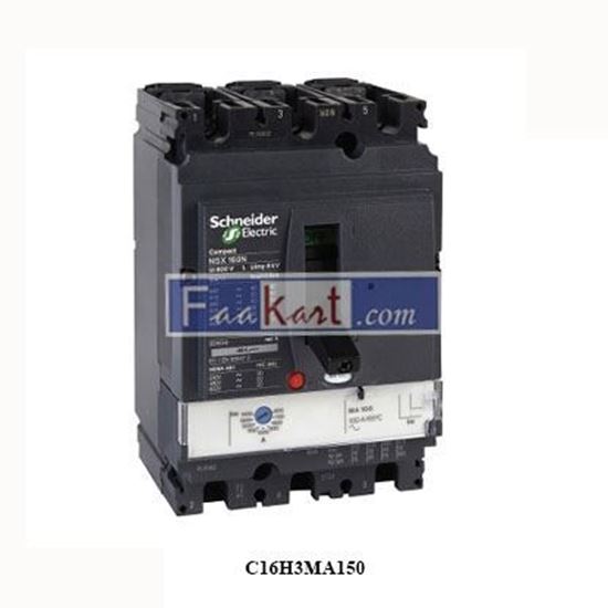 Picture of C16H3MA150  SCHNEIDER  Circuit breaker, ComPacT NSX160H, 70kA/415VAC, 3 poles, MA trip unit 150A