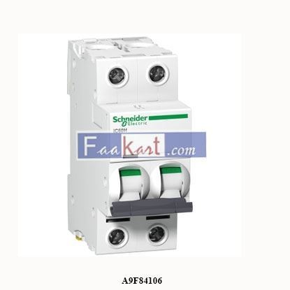 Picture of A9F84106  SCHNEIDER  iC60H - miniature circuit breaker - 1P - 6A - C curve