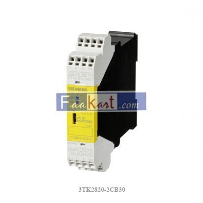 Picture of 3TK2820-2CB30  SIEMENS SAFETY RELAY WITH RELAY ENABLING CIRCUITS