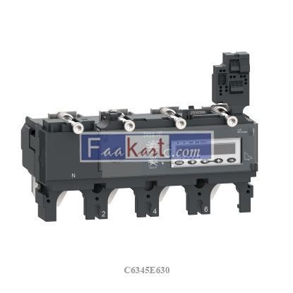 Picture of C6345E630  SCHNEIDER  trip unit MicroLogic 5.3 E for ComPacT NSX 630 circuit breakers, electronic, rating 630A, 4 poles 4d