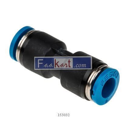 Picture of QS-6  Festo Push-in connector 153032 STRAIGHT CONNECTOR 6MM