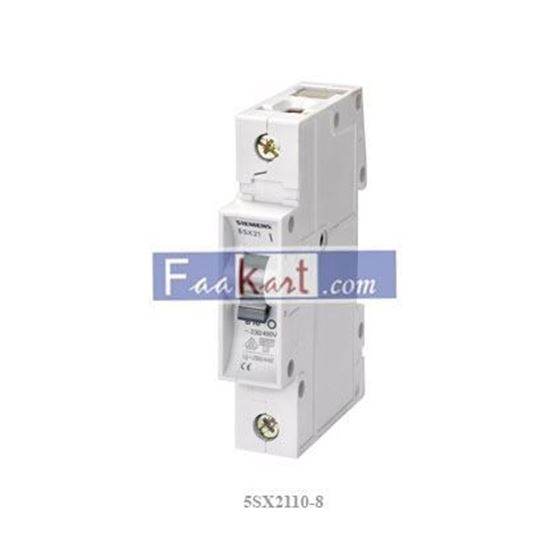 Picture of 5SX2110-8  SIEMENS CIRCUIT BREAKER T55 230/400V, 6KA, 1-POLE, D, 10A