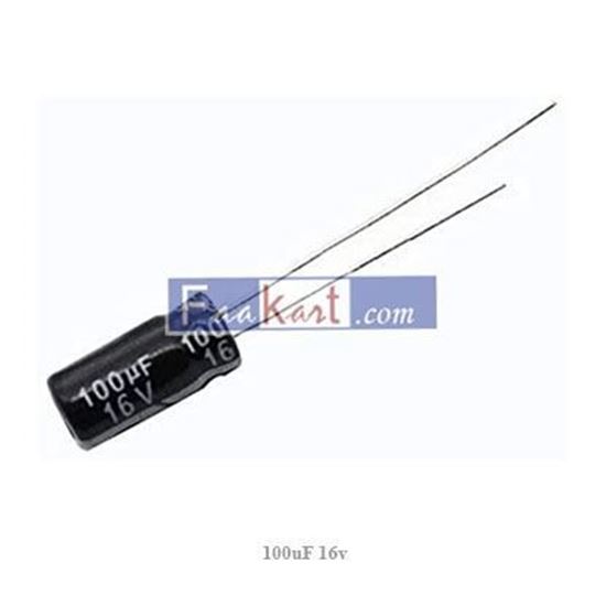 Picture of 100uF 16v   Aluminium Electrolytic Capacitors