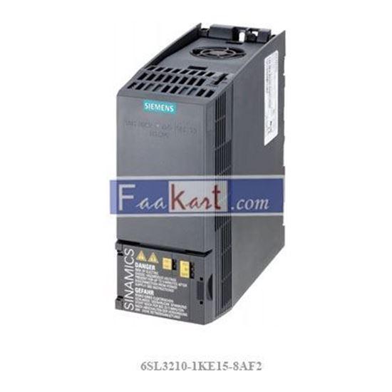 Picture of 6SL3210-1KE15-8AF2  SIEMENS  Inverter Drive, 2.2 kW, 3 Phase, 380 → 480 V ac, 6 A, 7.4 A, SINAMICS G120C Series