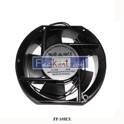 Picture of FP-108EX , FP108EX COMMONWEALTH 35W - 230/240V AC - 0.29A - 50/60Hz -Size 170 x 150 x 50mm - Ball Bearing Axial Fan