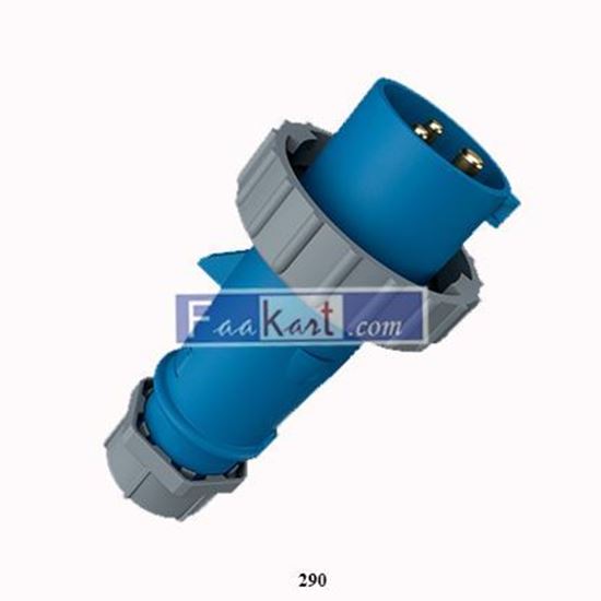Picture of Plug AM-TOP® 290 MENNEKES AM-TOP IP67 Blue Cable Mount 3P Industrial Power Plug