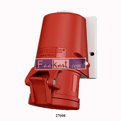 Picture of 27008 MENNEKES IP44 Red Wall Mount 3PN+E Socket
