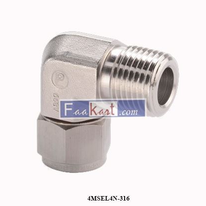 Picture of 4MSEL4N-316 Parker Tube Fitting, NPT Male Elbow - A-LOK Series