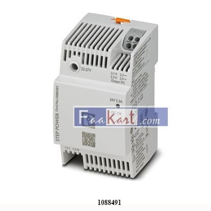 Picture of 1088491   STEP3-PS/1AC/24DC/2.5/PT   PHOENIX CONTACT   Primary-switched power supply unit