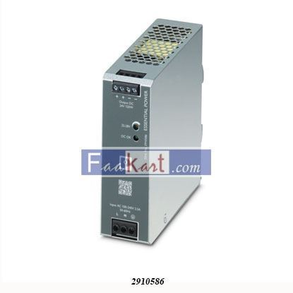 Picture of 2910586  PHOENIX CONTACT  Primary-switched ESSENTIAL edition power supply for DIN rail mounting