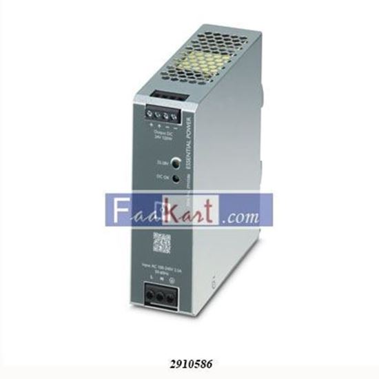 Picture of 2910586  PHOENIX CONTACT  Primary-switched ESSENTIAL edition power supply for DIN rail mounting