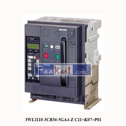 Picture of 3WL1110-3CB36-5GA4-Z C11+K07+P01  Siemens   circuit breaker