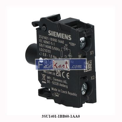 Picture of 3SU1401-1BB60-1AA0 SIEMENS LED module with integrated LED 24 V AC/DC