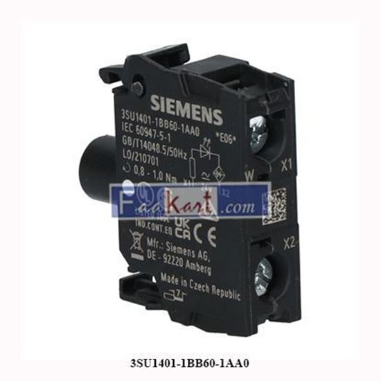 Picture of 3SU1401-1BB60-1AA0 SIEMENS LED module with integrated LED 24 V AC/DC