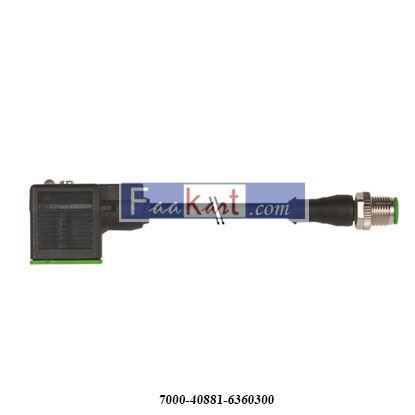 Picture of 7000-40881-6360300  MURRELEKTRONIK   M12 MALE 0° A-COD. / MSUD VALVE PLUG A-18MM PUR 3X0.75 BK UL/CSA+DRAG CH. 3M