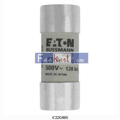 Picture of C22G80S  EATON BASSMAN  CYL FUSE >STR >22 x 58 80A GG 500V AC  cylindrical/ferrule fuse