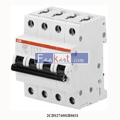 Picture of 2CDS274001R0631   S204M-D63  ABB  Miniature Circuit Breaker