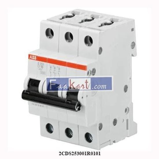 Picture of 2CDS253001R0101  ABB  S203-D10 Miniature Circuit Breaker - 3P - D - 10 A